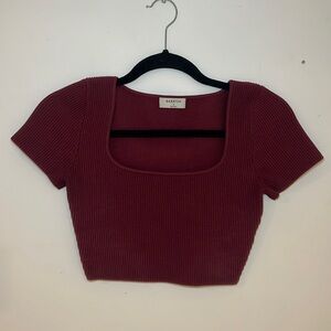 Aritzia Babaton Square neck crop top